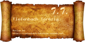 Tiefenbach Terézia névjegykártya