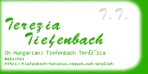terezia tiefenbach business card